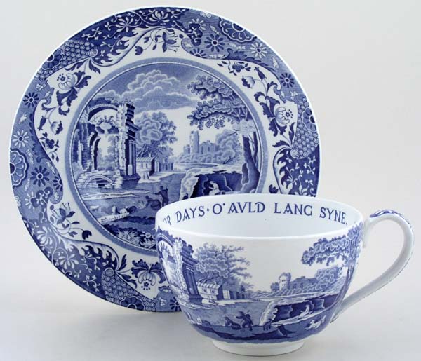 Jumbo Cup and Saucer Auld Lang Syne c1978